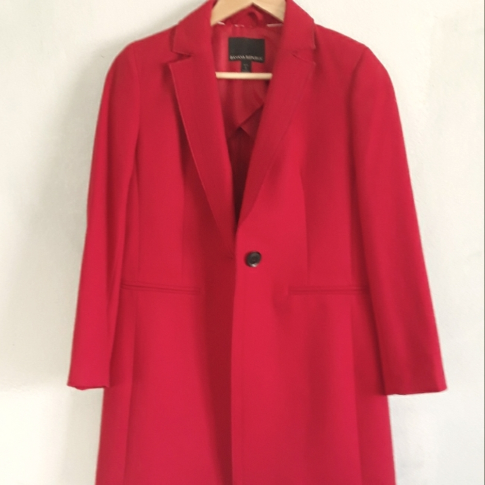Banana Republic Red Wool, Size 2 - Picture 1 of 11